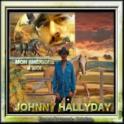 Johnny Hallyday Photo frame effect
