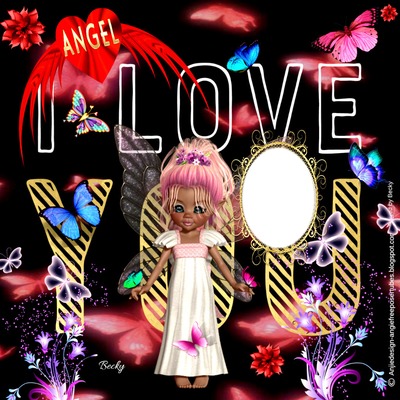 I LOVE YOU ANGEL Fotomontāža
