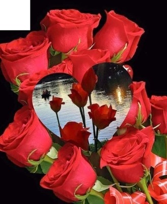 Coeur roses Фотомонтаж
