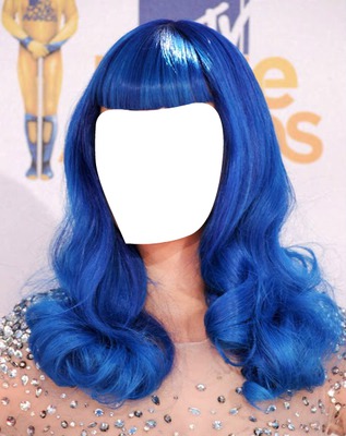 cabelo azul Montage photo