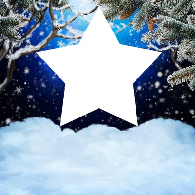étoile de Noël Fotomontaggio