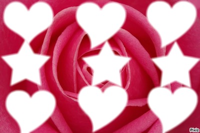 rose au coeur Fotomontáž