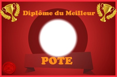 Diplome meilleur pote Photo frame effect