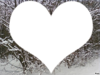 coeur dans la neige Fotomontasje