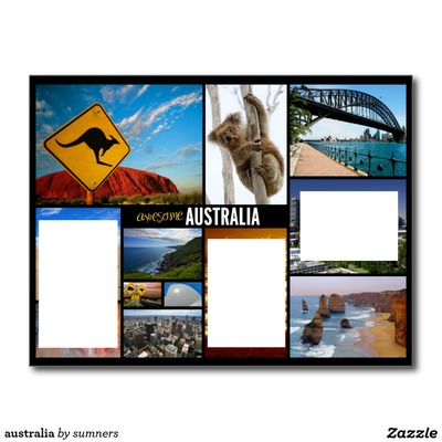 carte australie Fotomontaggio