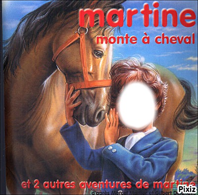 Martine monTe à cheval LOL Fotomontagem