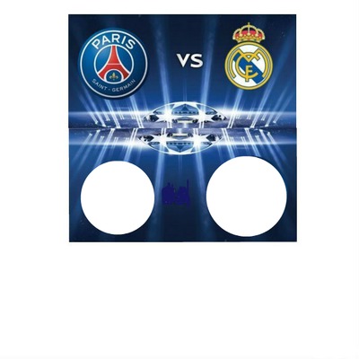 psg vs Real Madrid Fotomontáž