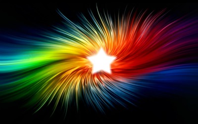 étoile multicolore Fotomontage