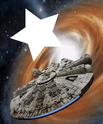 Star wals Millennium Falcon Fotomontáž