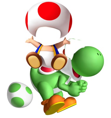 Yoshi et toad by cha Fotomontage
