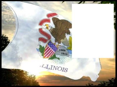Illinois flag Фотомонтаж