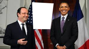 François Hollande et Barack Obama Fotomontaż