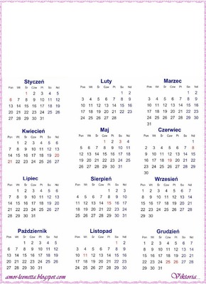 kalendarz 2014 Valokuvamontaasi