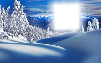 Paysage hivernal Montaje fotografico