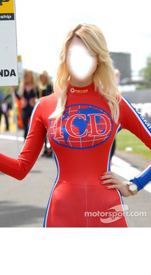 racing girl Fotomontáž