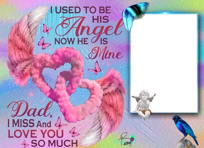 i used to be his angel Photo frame effect