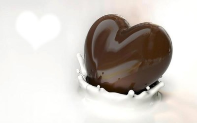 coeur en chocolat Photomontage