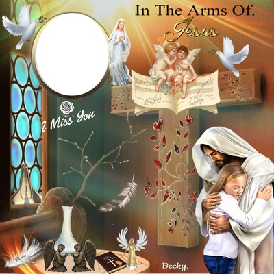 in the arms of jesus Montage photo