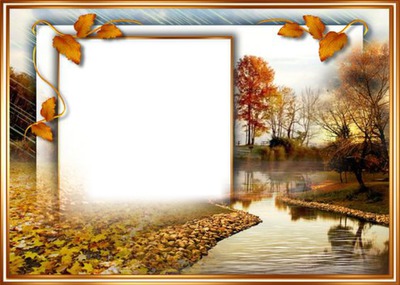 Cadre-automne-nature Photo frame effect