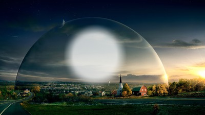 under the dome Photomontage