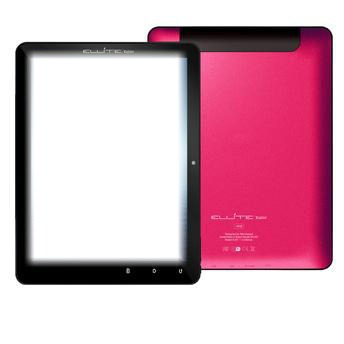 tablet rosa lindo Fotomontaggio