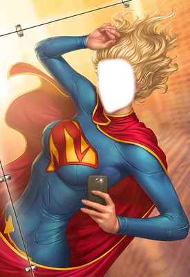 visage supergirl Fotomontaža