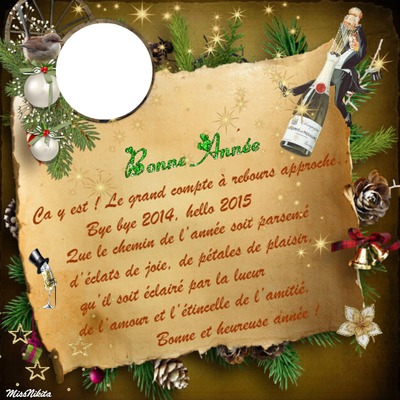 Bonne Année 2015 Photo frame effect