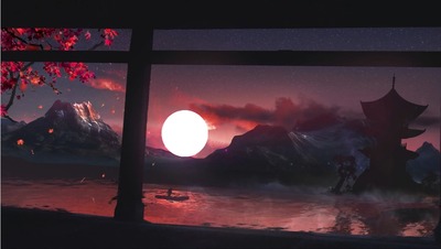 coucher du soleil Fotomontage