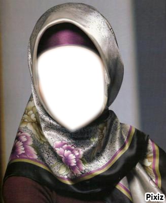 femme musulmane voilée Photo frame effect