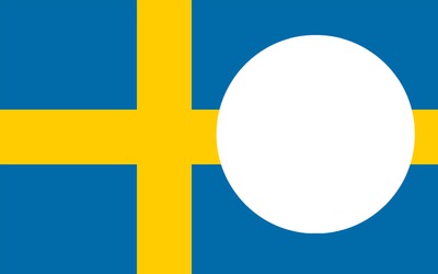 Sweden flag 2 Photo frame effect