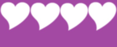 4 coeur sur un font violet