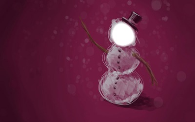 snowman face Fotomontaža