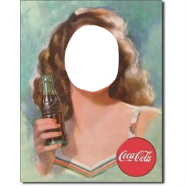 Femme coca cola 2 Photo frame effect