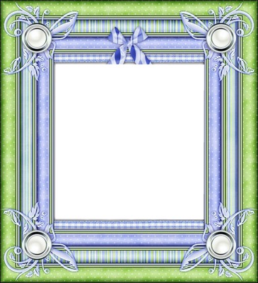 cadre bleu vert petit noeud Φωτομοντάζ