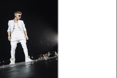 Justin Bieber book tour Photo frame effect