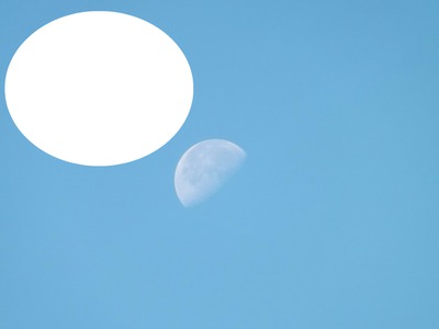la lune en plein jour Valokuvamontaasi