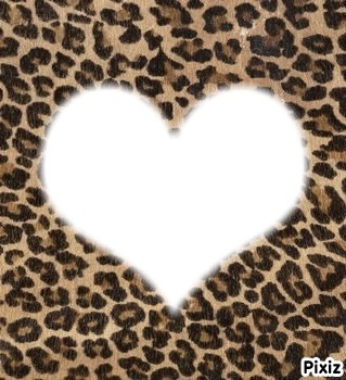 cadre leopard coeur charlene Photo frame effect