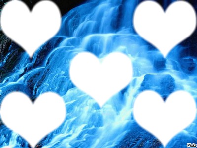 coeur de cascade Фотомонтажа