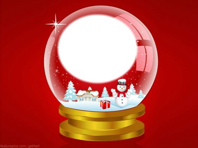 red snow globe Fotomontaggio