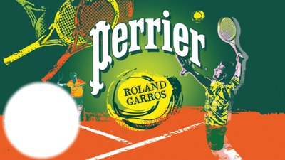 Perrier Roland Garros Фотомонтажа