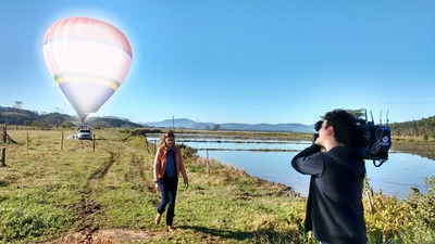 Balão de ar quente Fotomontagem