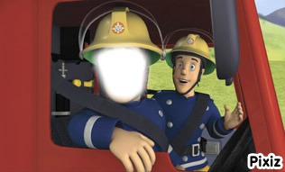 Sam le pompier :) Fotomontagem
