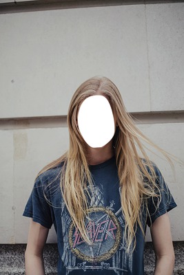 Guy with long hair Фотомонтаж