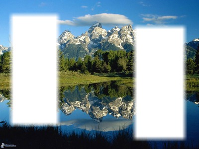 Völgyes táj Photo frame effect