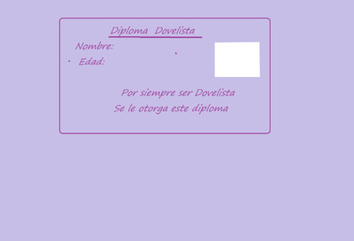 Diploma De dove cameron Fotomontasje