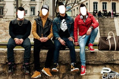 4 personnes swagg Fotomontage