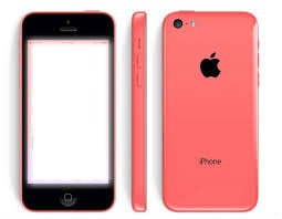 Iphone rosa 5C Montaje fotografico