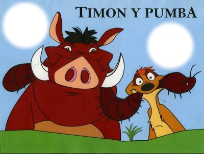 timon et Pumba フォトモンタージュ