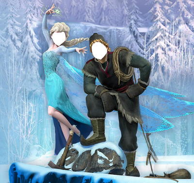 Frozen: Elsa y Kristoff Фотомонтажа