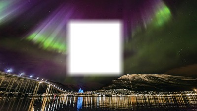 Aurora boreale Fotomontaggio